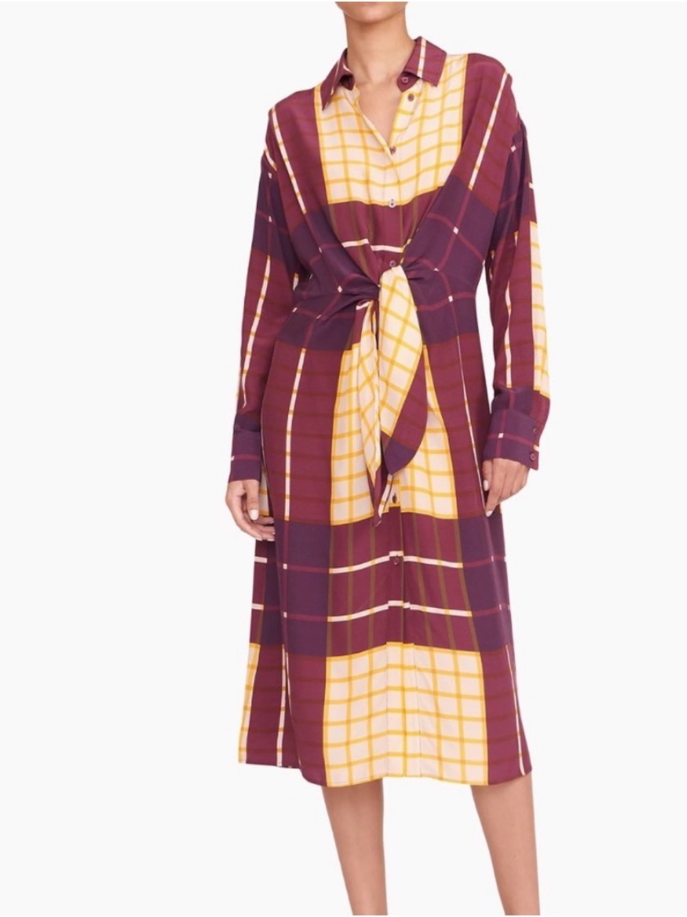 NWT STAUD Elsa Midi Dress in Plumeria Paradise MSRP $277 - Picture 2 of 9